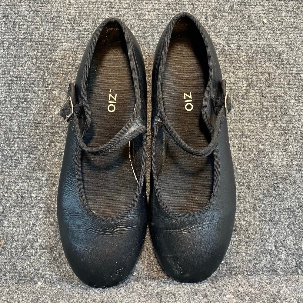 Capezio Cadence Black Leather Mary Jane Buckle Tap Dance Shoes Womens 7